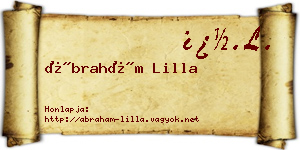 Ábrahám Lilla névjegykártya